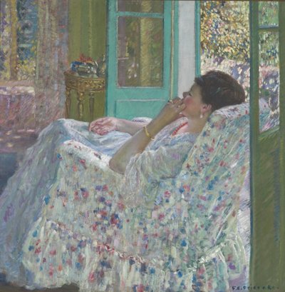 Middag - Gele Kamer door Frederick Carl Frieseke