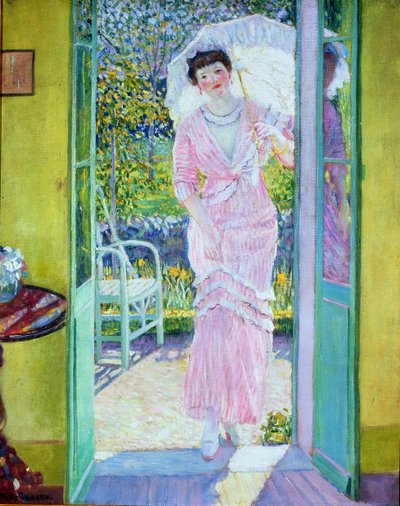 Goedemorgen, ca. 1912-13 (olieverf op doek) door Frederick Carl Frieseke