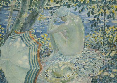 Aan de oever, ca. 1915 door Frederick Carl Frieseke