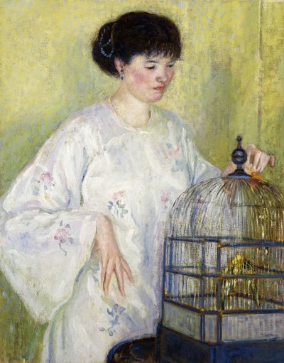 Portret van Madame Frieseke door Frederick Carl Frieseke