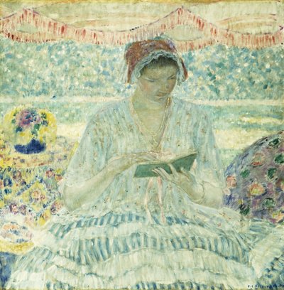 Zomerlezen door Frederick Carl Frieseke
