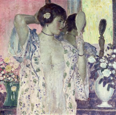 De handspiegel door Frederick Carl Frieseke