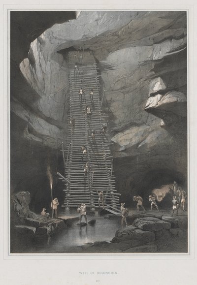 Uitzichten van oude monumenten in Midden-Amerika, Chiapas en Yucatan, Pl. 20: Bron van Bolonchen, 1844 door Frederick Catherwood