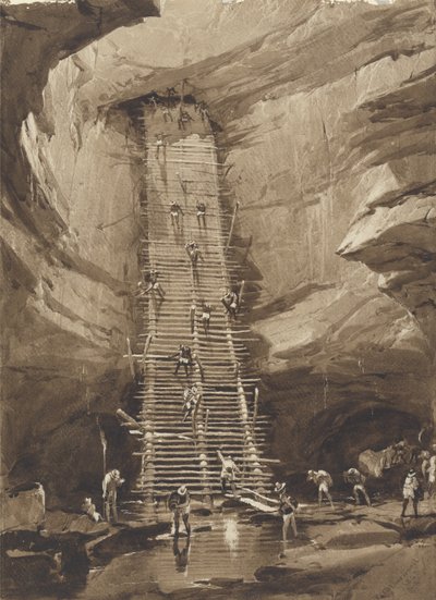 Put bij Bolonchen, Yucatan door Frederick Catherwood