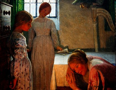 Een winteravond door Frederick Cayley Robinson