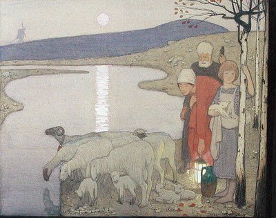 Pastoraal, ca. 1923 door Frederick Cayley Robinson