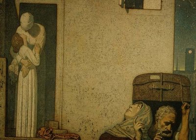 Het afscheid door Frederick Cayley Robinson