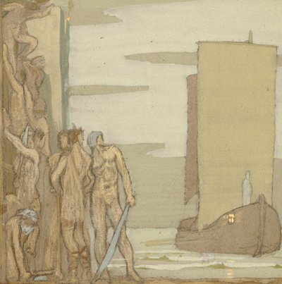 De Landing van St. Patrick in Ierland door Frederick Cayley Robinson