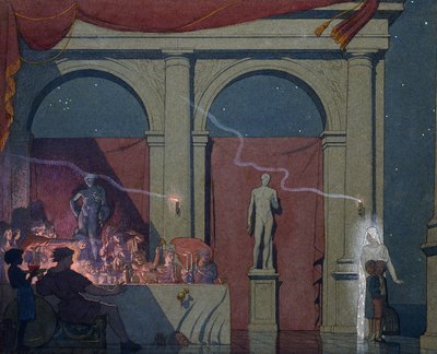 Tyltyl draait de diamant in het Paleis van Luxe, 1911 door Frederick Cayley Robinson
