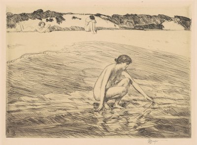 Hoogwater, Montauk, 1922 door Frederick Childe Hassam