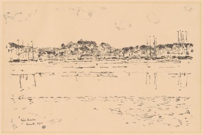 Binnenhaven door Frederick Childe Hassam