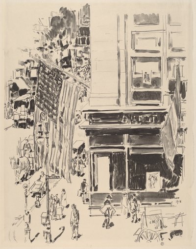 Lafayette Straat door Frederick Childe Hassam