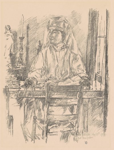 Rode Kruis Verpleegster, 1918 door Frederick Childe Hassam