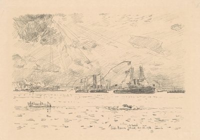 Terugkeer van de vloot door Frederick Childe Hassam