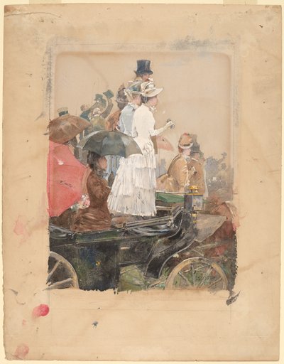 Toeschouwers bij de Grand Prix, 1888 door Frederick Childe Hassam