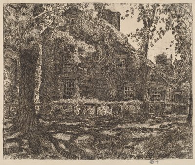 Het Home Sweet Home Cottage, Easthampton, 1921 door Frederick Childe Hassam