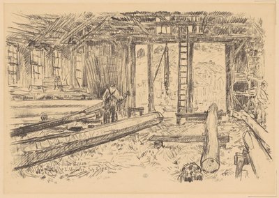 De Spar-winkel, Gloucester door Frederick Childe Hassam