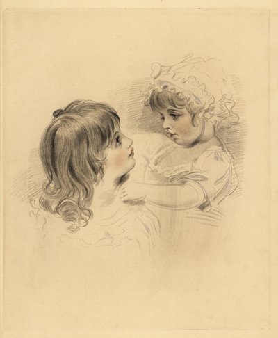 Portret van twee kinderen door Frederick Christian Lewis