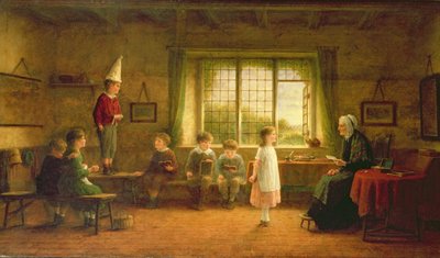 De school van de dame, gesigneerd en gedateerd 1899 door Frederick Daniel Hardy