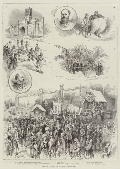 Het ijscarnaval in de Royal Albert Hall door Frederick George Kitton