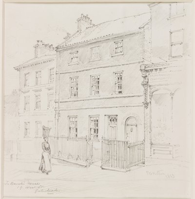 Het Huis van Thomas Bewick, West St., Gateshead door Frederick George Kitton