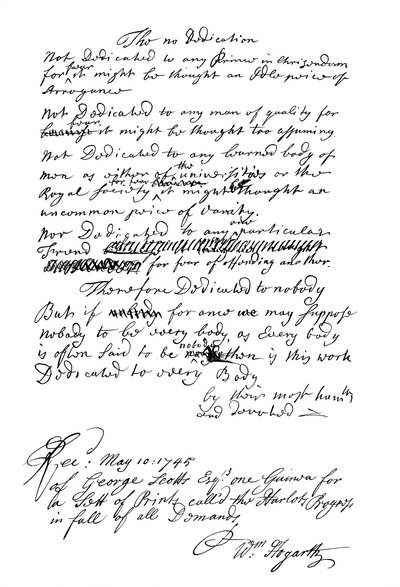 Opdracht geschreven door William Hogarth door Frederick George Netherclift