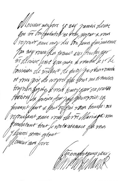 Brief van Henrietta Maria, koningin van Karel I door Frederick George Netherclift