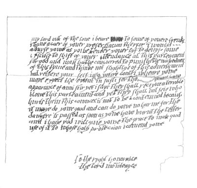 Brief aan Lord Monteagle die leidde tot de ontdekking van Het Buskruitverraad, 1605 1865 door Frederick George Netherclift