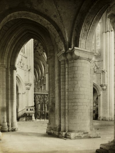 Kathedraal van Ely: Octagon vanaf noordelijke zijbeuk door Frederick H. Evans