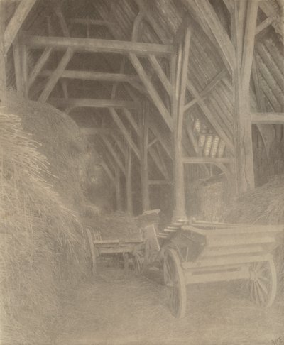 Great Cokkeswell Barn (bij Kelmscott): Interieur door Frederick H. Evans