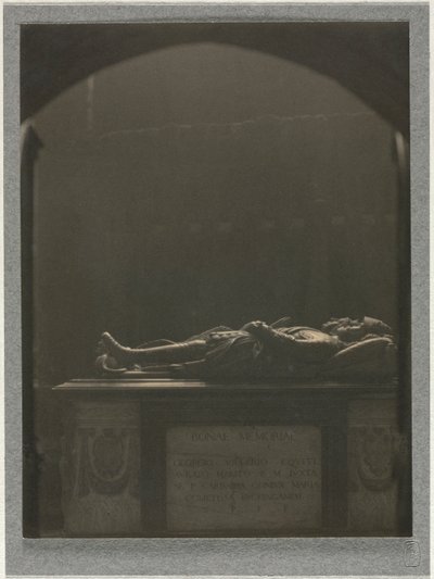 Westminster Abbey, graf van Sir Georges Villiers d. 1605, ca. 1900 door Frederick Henry Evans