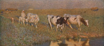 De drinkplaats, ca. 1898, ca. 1930 door Frederick Hall