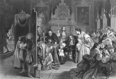 James II ontvangt nieuws over de landing van de Prins van Oranje, ca. 1890 door Frederick Heath