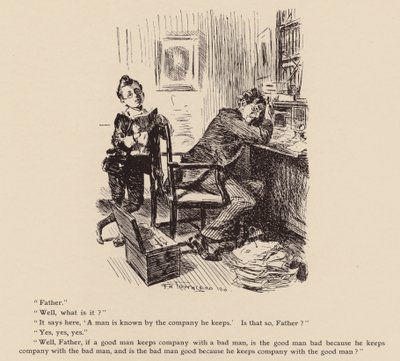 Een man wordt gekend door het gezelschap dat hij houdt door Frederick Henry Townsend
