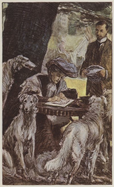 Illustratie voor They door Rudyard Kipling (kleur litho) door Frederick Henry Townsend