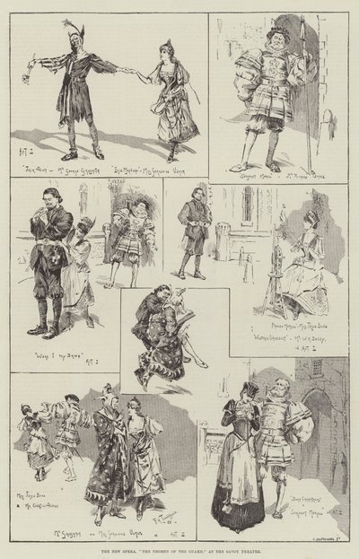 De Nieuwe Opera, The Yeomen of the Guard, in het Savoy Theatre door Frederick Henry Townsend
