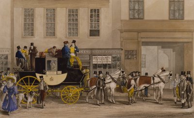 De Blenheim, vertrekkend van het Star Hotel, Oxford door Frederick James Havell
