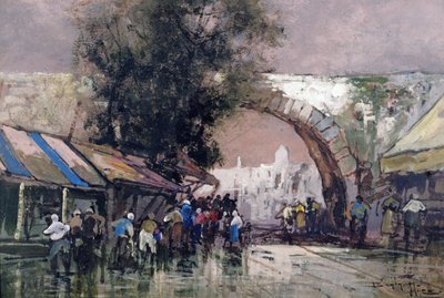 In de drukke oorden van de mens, 1915 door Frederick Johnn Hiles