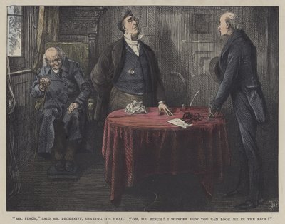 Illustratie voor Martin Chuzzlewit door Frederick L. Bernard