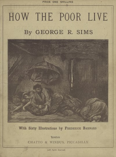 Titelpagina van Hoe De Armen Leven door George R Sims door Frederick L. Bernard