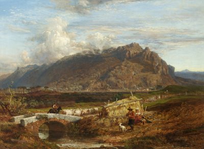 Monte Soracte in de Romeinse Campagna door Frederick Lee Bridell