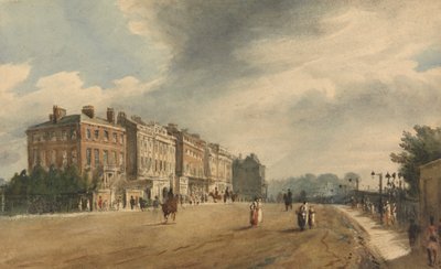 Apsley House en Piccadilly ... vanaf Hyde Park Corner door Frederick Nash