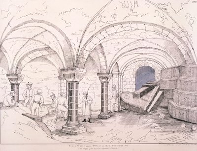 Crypte van St Mary-le-Bow door Frederick Nash
