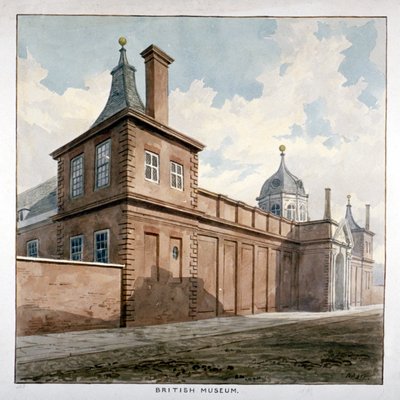 Uitzicht op het British Museum, Bloomsbury, Londen door Frederick Nash