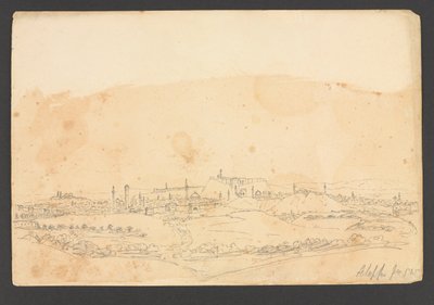 Aleppo vanuit het zuidwesten, Syrië door Frederick Peter Layard