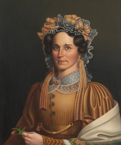 Dame in bruin, ca. 1855 door Frederick R. Spencer