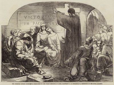 De Christelijke Kerk tijdens de Vervolging door de Heidense Keizers van Rome door Frederick Richard Pickersgill