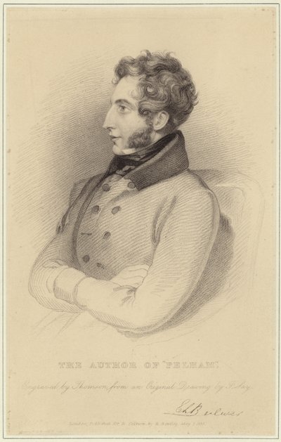 Portret van Edward Bulwer-Lytton, Baron Lytton door Frederick Richard Say