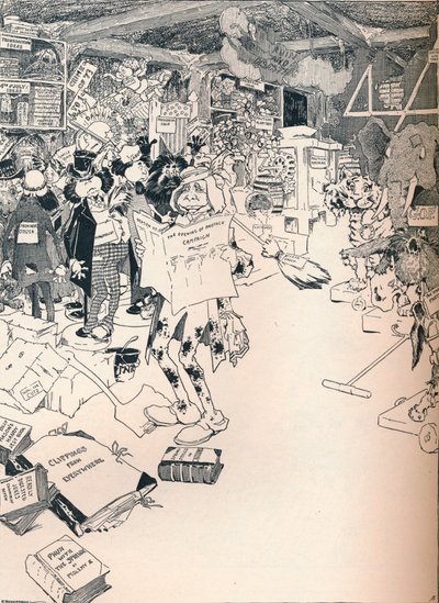 De Eigendomsruimte van een Slimme Cartoonist, ca. 1890 door Frederick Richardson