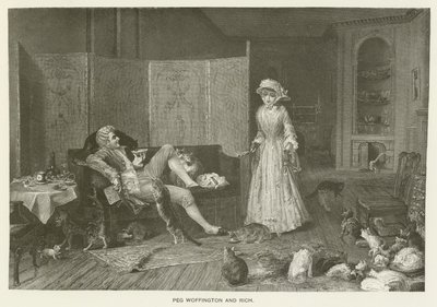 Peg Woffington en Rich door Frederick Smallfield